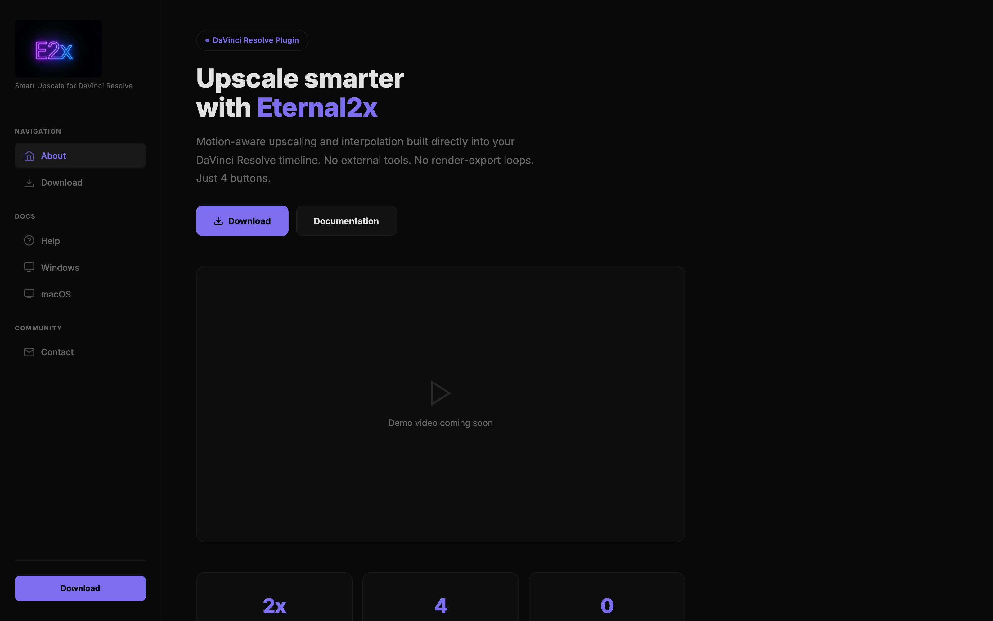 Eternal2x homepage